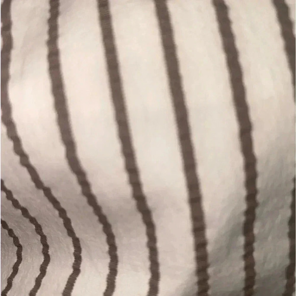 Talbots Stretch Cuffed Pants Size 12 Cream & Brown Striped - Picture 10 of 10